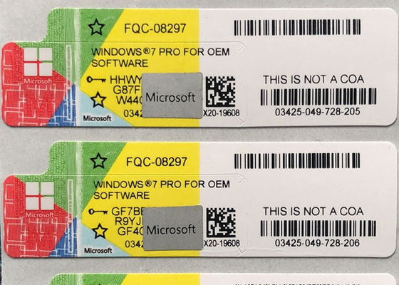 Yazılım Windows 7 Professional Anahtarı / Win 7 Pro Sticker Çevrimiçi Etkinleştirme